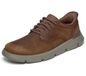 Skechers Garza Duran Sneaker voor heren, Donkerbruin synthetisch leer, 42 EU