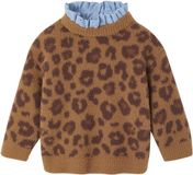 Vertbaudet Babytrui met luipaardprint chambray