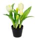 Flair Flower Kunsttulpen in Pot Real-Touch Bloemen Lentedecoratie Paasdecoratie Tulp Tulpenboeket Latex Kunsttulp Enkele Bloemen Kunstbloemen Bloemen Tafeldecoratie Decoratie Stambloem Zijden Bloem, Crème