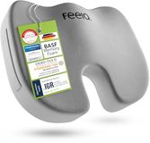 feela.® Orthopedisch zitkussen [3 stevigheidsniveaus] – Ergonomisch zitkussen voor bureaustoelen en auto's – Pijnverlichting, verlichting van het stuitje en verbeterde bloedsomloop (Medium)