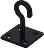 Haak op plaat zwart 50x50x5mm