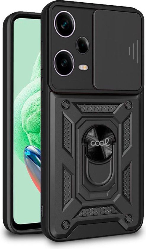 Cool Xiaomi Redmi Note 12 5G / Poco X5 5G Harde Ring Telefoonhoesje Zwart