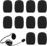 Wan GmbH 10 Pièces Housse en Mousse pour Microphone de Casque Protection Anti-Vent Éponges
