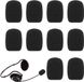 Wan GmbH 10 Pièces Housse en Mousse pour Microphone de Casque Protection Anti-Vent Éponges