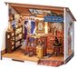 Maison de poupée miniature - Kit de construction DIY en bois - 21,5 x 15,3 x 17,5 cm - Avec lumière - Cadeau d'anniversaire