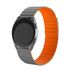 Strap-it magnetisch siliconen bandje - grijs/oranje - Geschikt voor Xiaomi Mi Watch