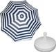 Merkloos Parasol - Blauw - D160 cm - incl. draagtas - parasolvoet