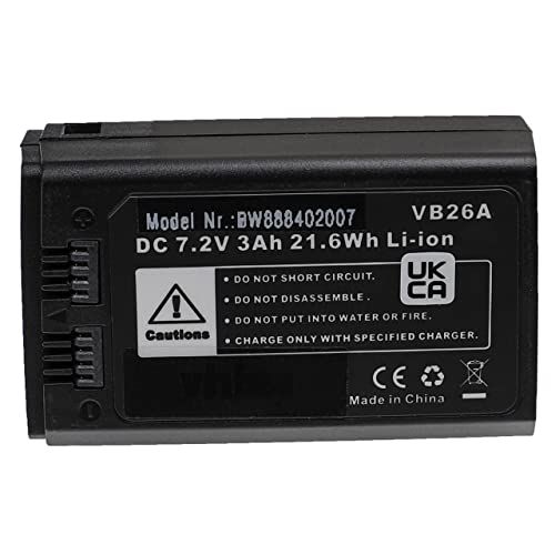 VHBW Accu vervanging voor Godox VB26, VB26A voor flitsapparaat, camera flitser (3000mAh, 7,2V, Li-Ion)