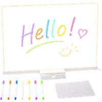 Verk Acryl LED Schrijfbord met USB-Voeding en Stiften