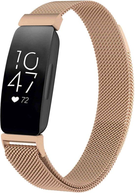 iMoshion Milanees Bandje Fitbit Inspire - Rosé Goud - Maat M