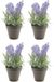 Bellatio Flowers & Plants Bellatio Kunstplant - 10x stuks - lavendel - paars - 17 cm - in pot - lavandula