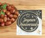 FIESTAS GUIRCA Joyeux Anniversaire wegwerpservetten, 16 x 16 cm, tafeldecoratie voor feestjes en elegante feesten, ideaal voor evenementen en feesten, zwart, goud, wit