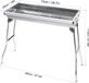 Goodivery ® Barbecue à charbon de bois, grill de camping, grill à charbon pliable, barbecue portable - 33 x 73 x 71 cm, Argent