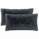 vidaXL Taie d'oreiller 2 pcs HEERLEN Anthracite 40 x 80 cm PV Fleece