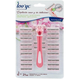 Lovyc Lovyc Maquinilla + 21 Recambios De 3 Hojas De Acero