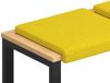 vidaXL Coussin de banc 2 pièces tissu jaune clair profondeur 35 cm