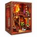 THAR Book Nook The Library – Houten DIY Bouwpakket met LED-verlichting – Miniatuurbibliotheek – 268 Onderdelen