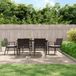 Prolenta Maison Exclusive Tuinset voor de tuin, 7-delig, met kussens, gemaakt van polyrotan en staal