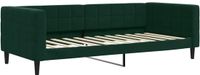 vidaXL Slaapbank fluweel donkergroen 90x200 cm