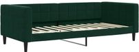 vidaXL Slaapbank fluweel donkergroen 90x200 cm