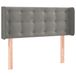 vidaXL Hoofdbord met randen 103x16x118/128 cm fluweel lichtgrijs