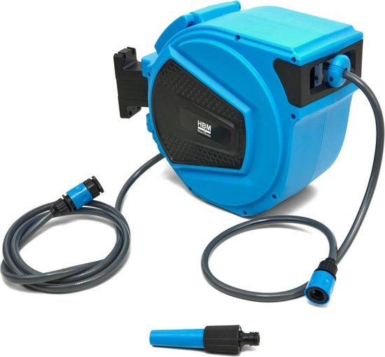 HBM 30 Meter Professionele Wandslangenbox, Waterhaspel - Blauw