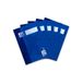 Oxford - Carnet, ligné, avec double marge, 16 feuilles, bleu, 5 pièces
