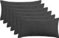 vidaXL Kussensloop - 6 stuks - Donkergrijs - 40 x 80 cm - Katoensatijn