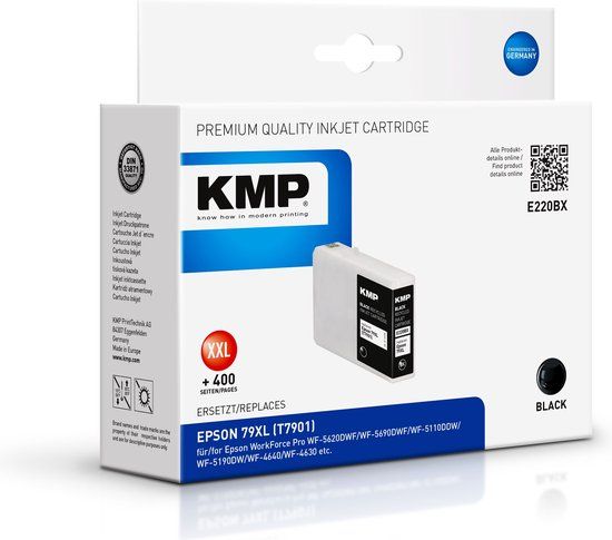 KMP E220BX inktcartridge Zwart