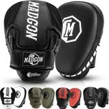 MADGON Bokspads met Hoge Kwaliteit Vulling voor Optimale Impactabsorptie - Lange Levensduur Boks Kussen Boxing Gear voor Vechtsporten, MMA & Kickboksen - Perfecte Pasvorm Punchpad met Tas - 1 Paar