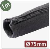 Quadrios 25CA765 Gevlochten slang Zwart Polyester 1 m 75 mm