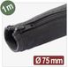 Quadrios 25CA765 Gevlochten slang Zwart Polyester 1 m 75 mm
