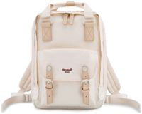 Himawari Sac à dos élégant Espace pour ordinateur portable 14 pouces Étanche Beige