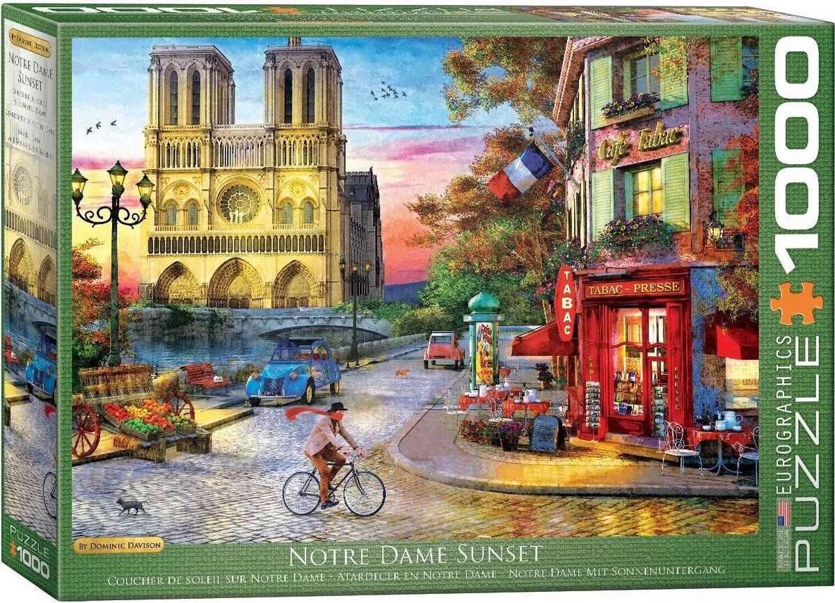 Eurographics puzzel Notre Dame Sunset - Dominic Davison - 1000 stukjes - 0628136655309