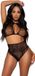 Leg Avenue Halter crop top & thong panty, One Size (Zwart)