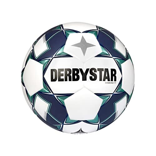 Derbystar Diamond voetbalballen wit blauw 5