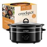 Crock-Pot Mijoteuse | Bol en Vitrocéramique amovible facile à nettoyer | 6,5 L (8+ personnes) | Noir [SCV655B]