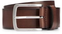 BOSS Leren riem Jor W90 Dark Brown