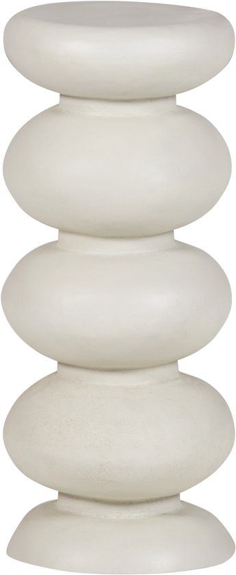 WOOOD Brilo Bijzettafel - Metaal - Creme - 69x29x29