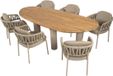 4 Seasons Outdoor Calma Estate dining tuinset 240x105xH75 cm 7 delig latte teak Taste
