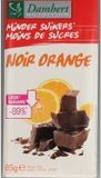 Damhert Chocoladetablet Noir Orange Minder Suikers - 12 x 85 gr - Voordeelverpakking