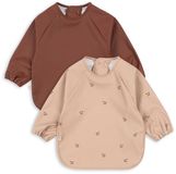 Konges Slojd Konges Sløjd - Slabbetje met Lange Mouwen (2 stuks) - Multicolor