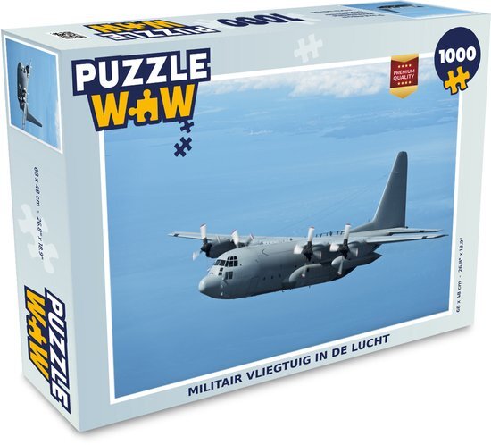 MuchoWow Puzzel Militair vliegtuig in de lucht - Legpuzzel - Puzzel 1000 stukjes volwassenen