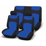 GoodYear 77124 BLUE Universele autostoelbekleding, complete set. Kleur zwart met blauw
