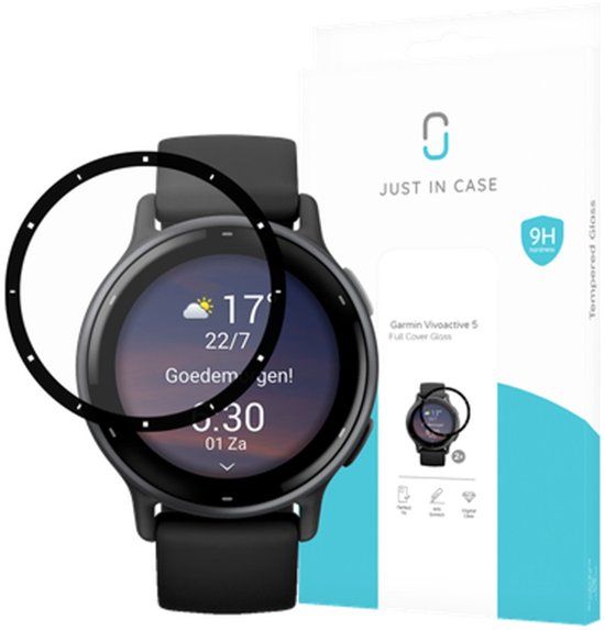 Just in Case Garmin Vivoactive 5 Screen Protector Glass Duo Pack