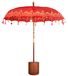 Syfax Balinese parasol met basis 260 Rood en Bruin 220 x 220 x 295 cm