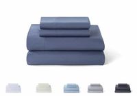 Todocama Beddengoedset, 4-delig, 5003, hoeslaken, sprei, 2 kussenslopen 50 x 80 cm (bed 90 x 190/200 cm, blauwgrijs)
