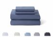 Todocama Beddengoedset, 4-delig, 5003, hoeslaken, sprei, 2 kussenslopen 50 x 80 cm (bed 90 x 190/200 cm, blauwgrijs)