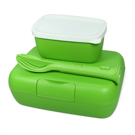 koziol lunchbox set Candy 19 x 13,5 cm groen