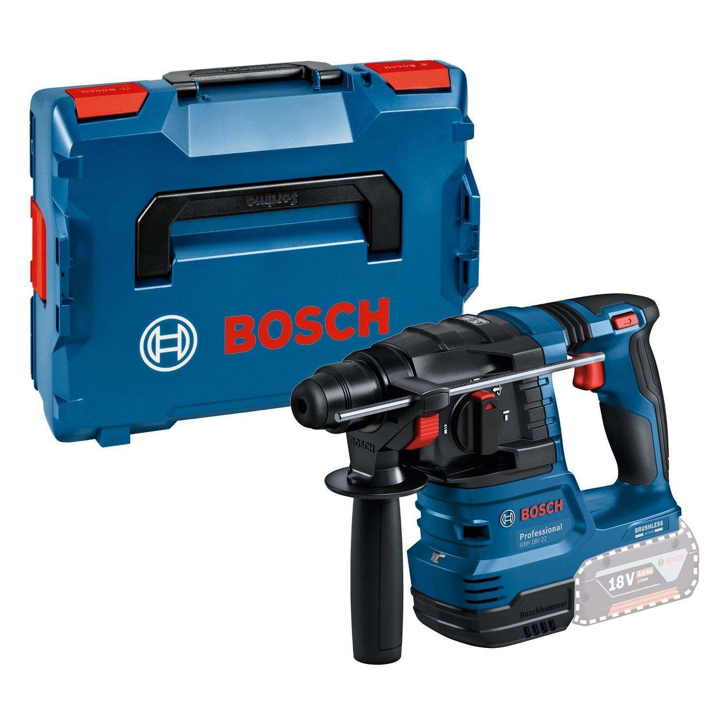 Bosch Professional GBH 18V-22 Accu Combihamer SDS+ 1,9J 18V Basic Body in L-Boxx - 0611924001